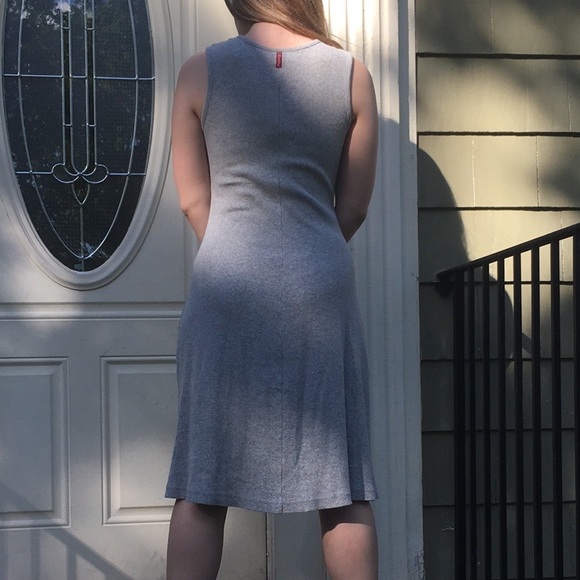 Hard Tails Gray Ribbed Sweater Dress - Picture 3 of 6
